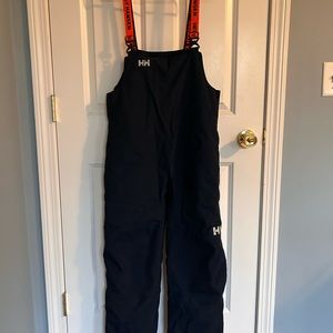 Helly Hansen junior summit bib snow pants boys youth 12 navy blue